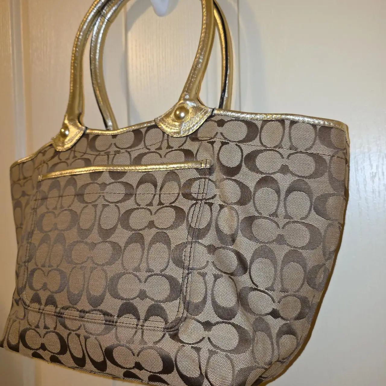 Vintage Coach Bleecker Floral Signature Appliqué Tote Bag – photo 8