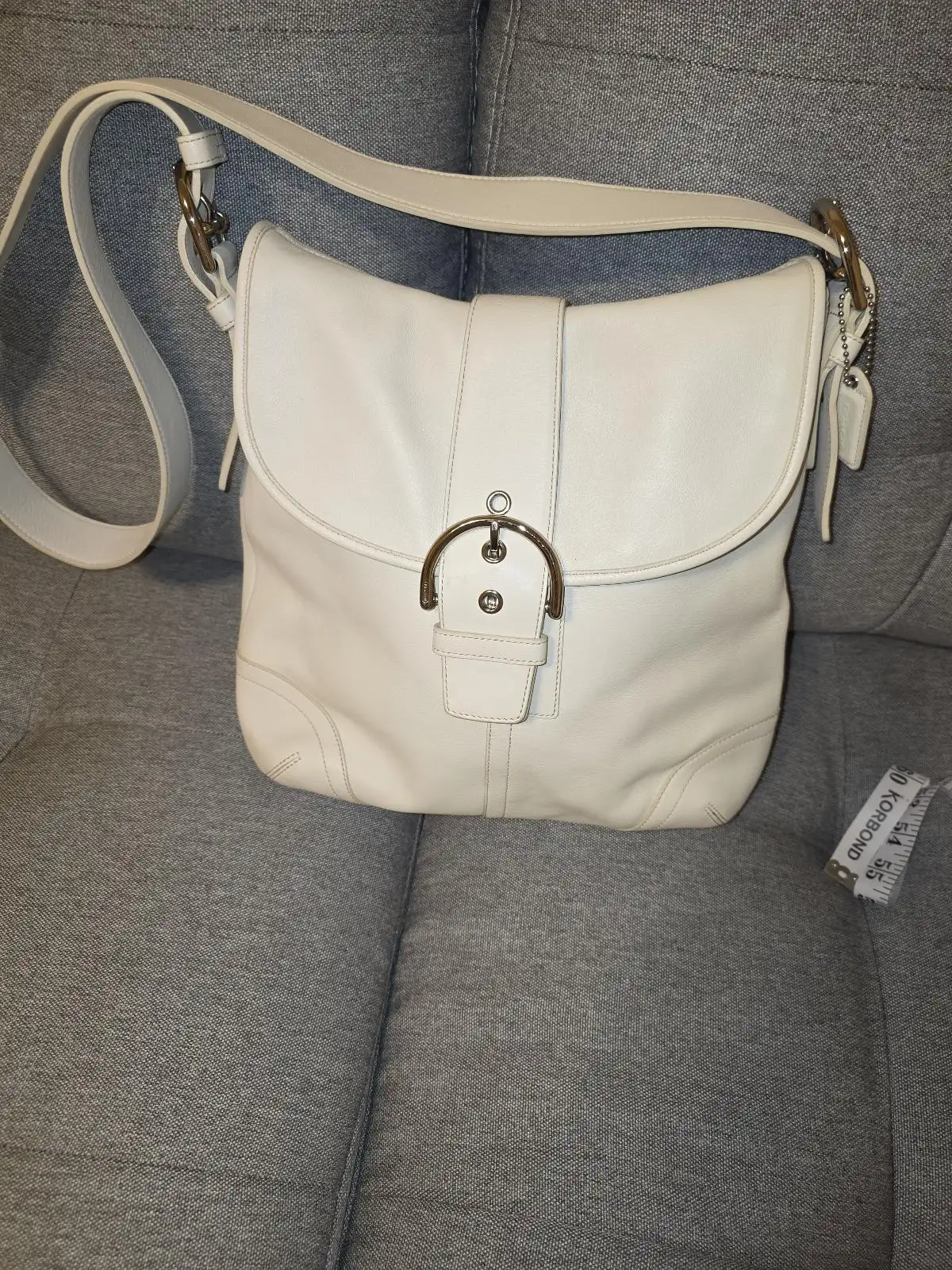 Vintage Y2K Coach Soho White Leather Flap Crossbody Bag – photo 5