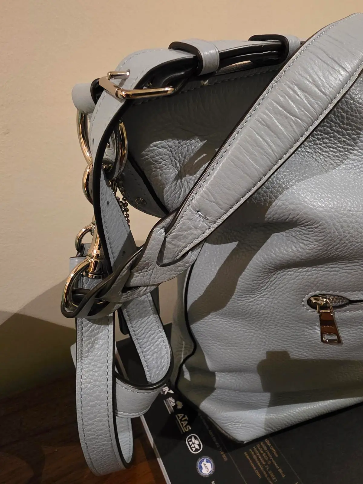 Vintage Coach Abby Duffle Bag | Blue Leather Shoulder Bag | Y2K Crossbody – photo 12