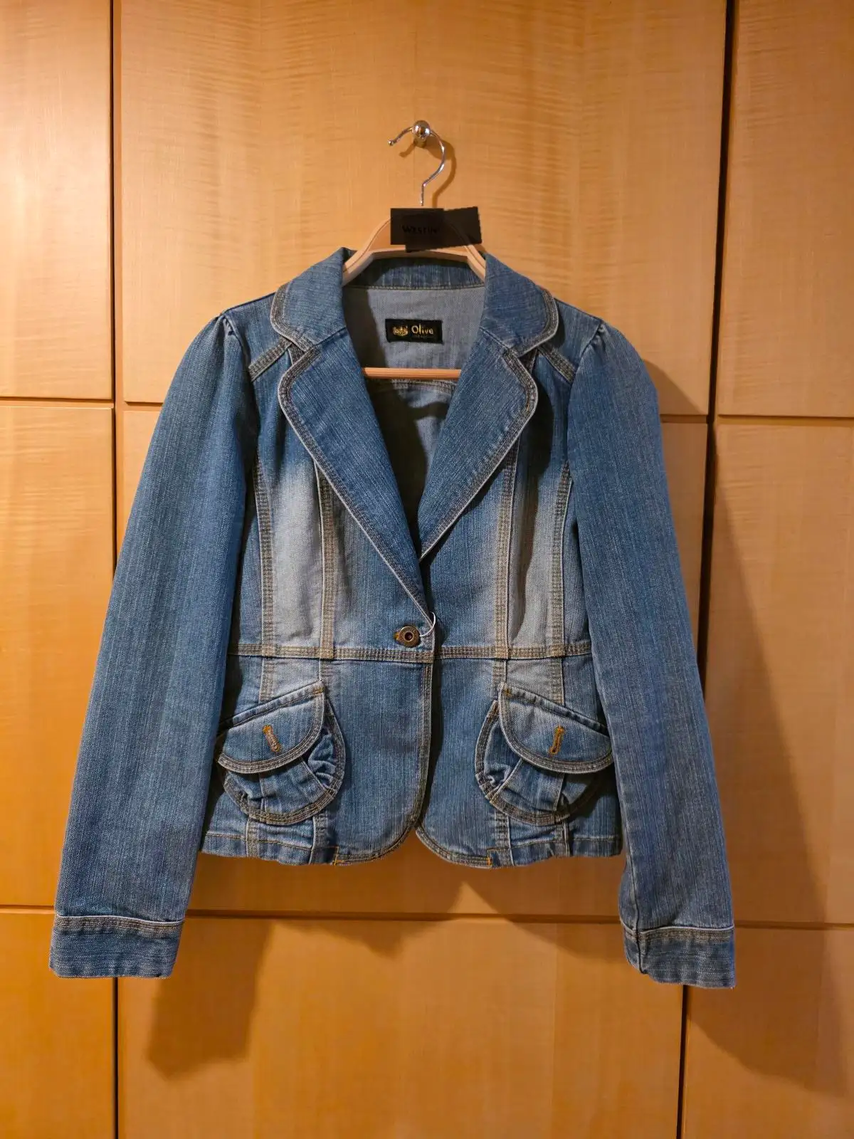 Vintage Y2K OLIVE des OLIVE Denim Fitted Blazer Jacket – photo 4
