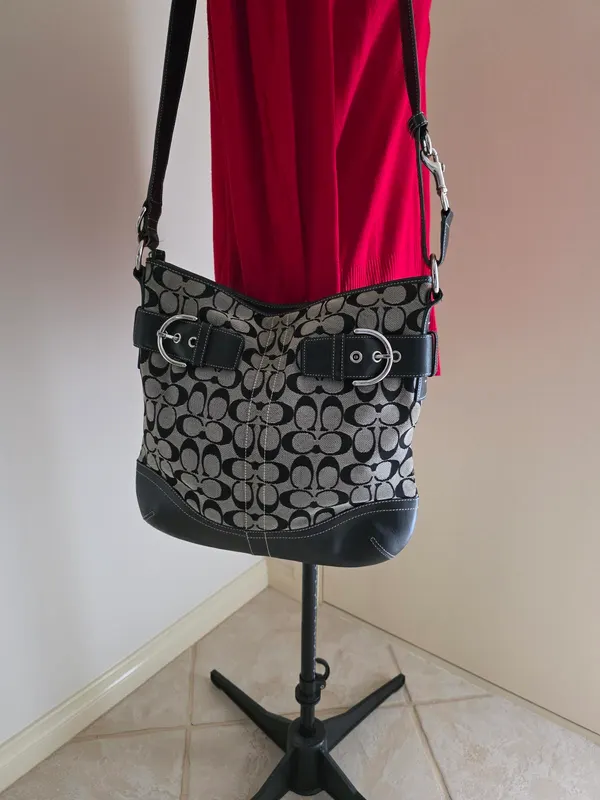 Vintage Coach Soho Signature Jacquard Duffle Bag