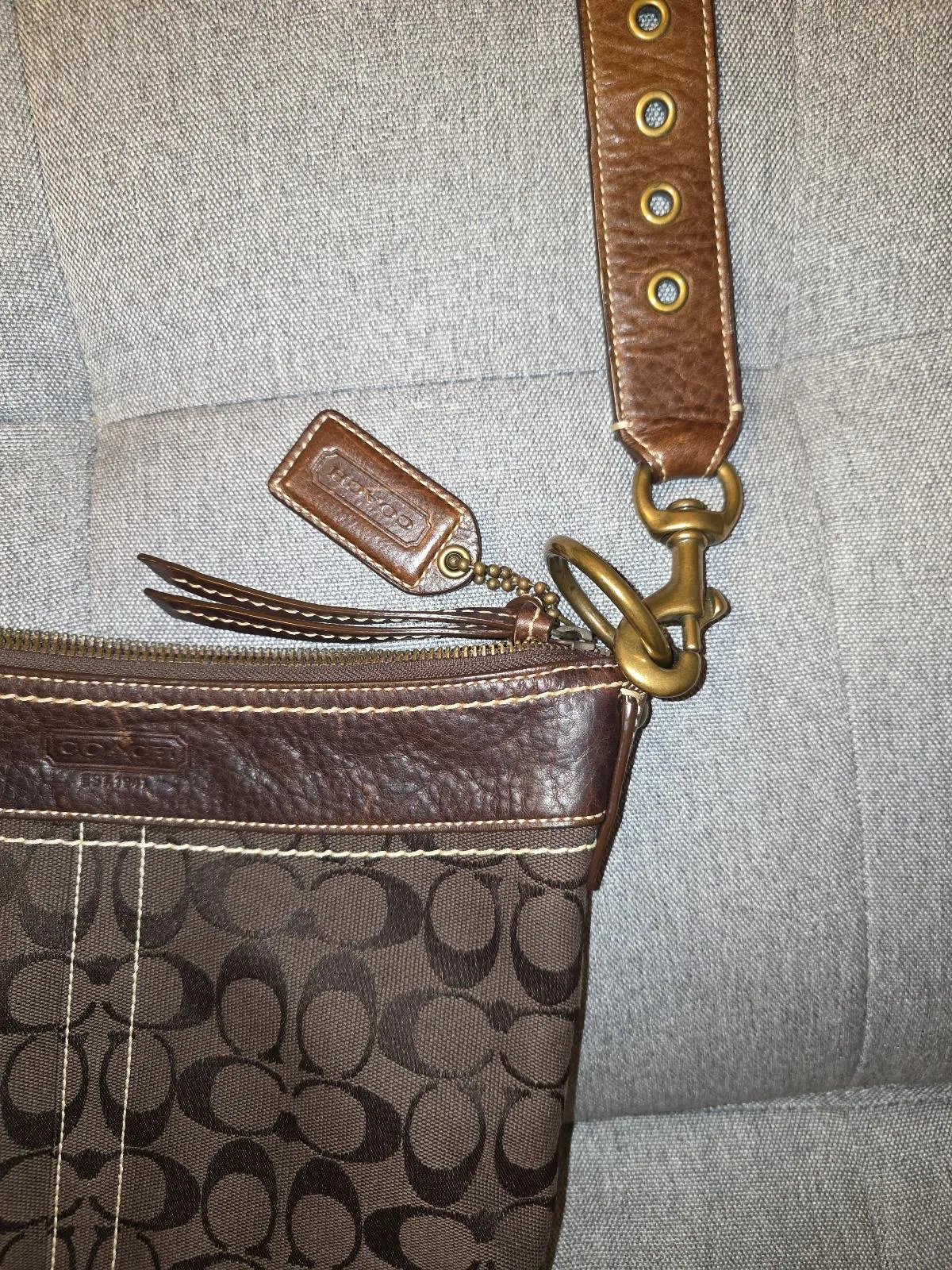 Vintage Coach Signature Legacy Convertible Bucket Duffel Crossbody – photo 6