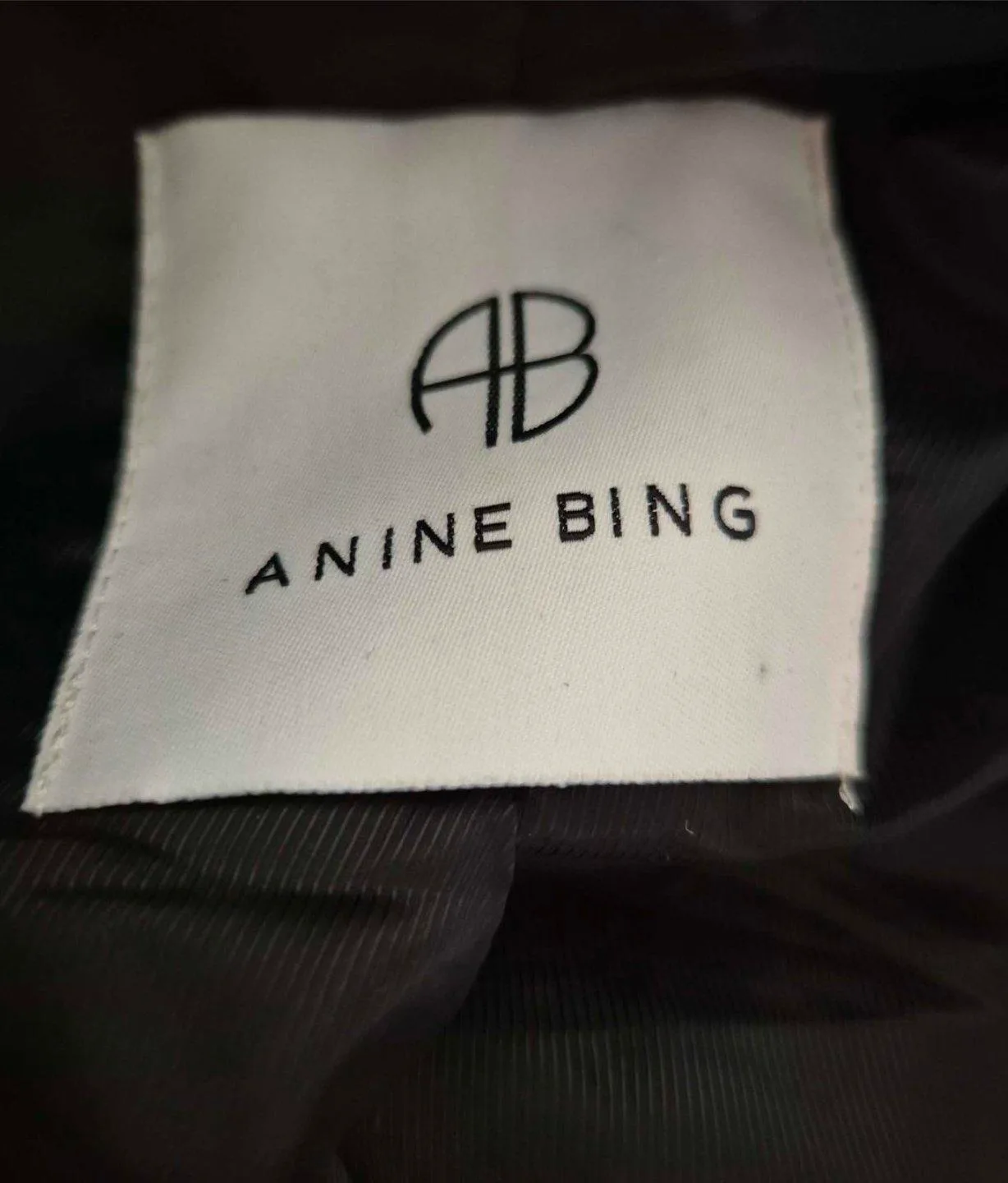 ANINE BING Black Check Tweed Belted Lined Mid-Length Overcoat Size M — photo 3