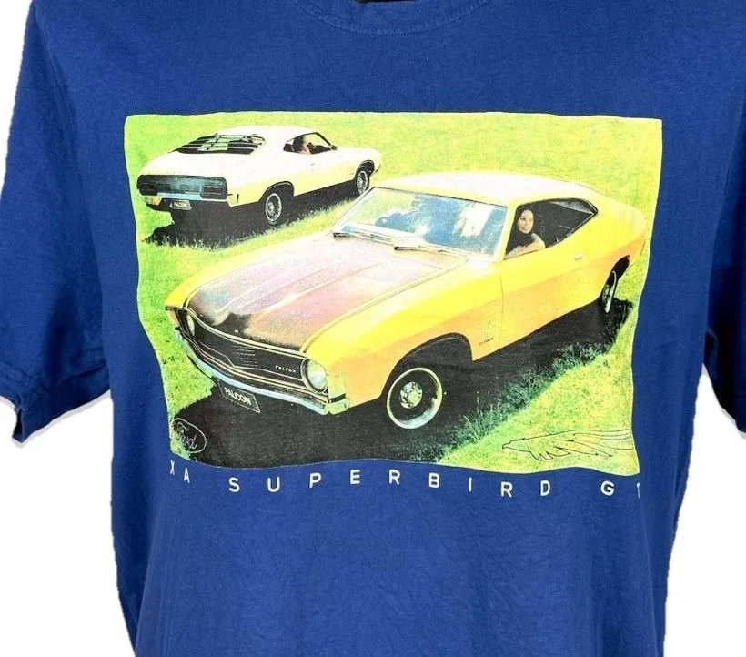 Ford Official Licensed Product XA Superbird GT Graphic T Shirt Mens 2XL Blue — photo 5