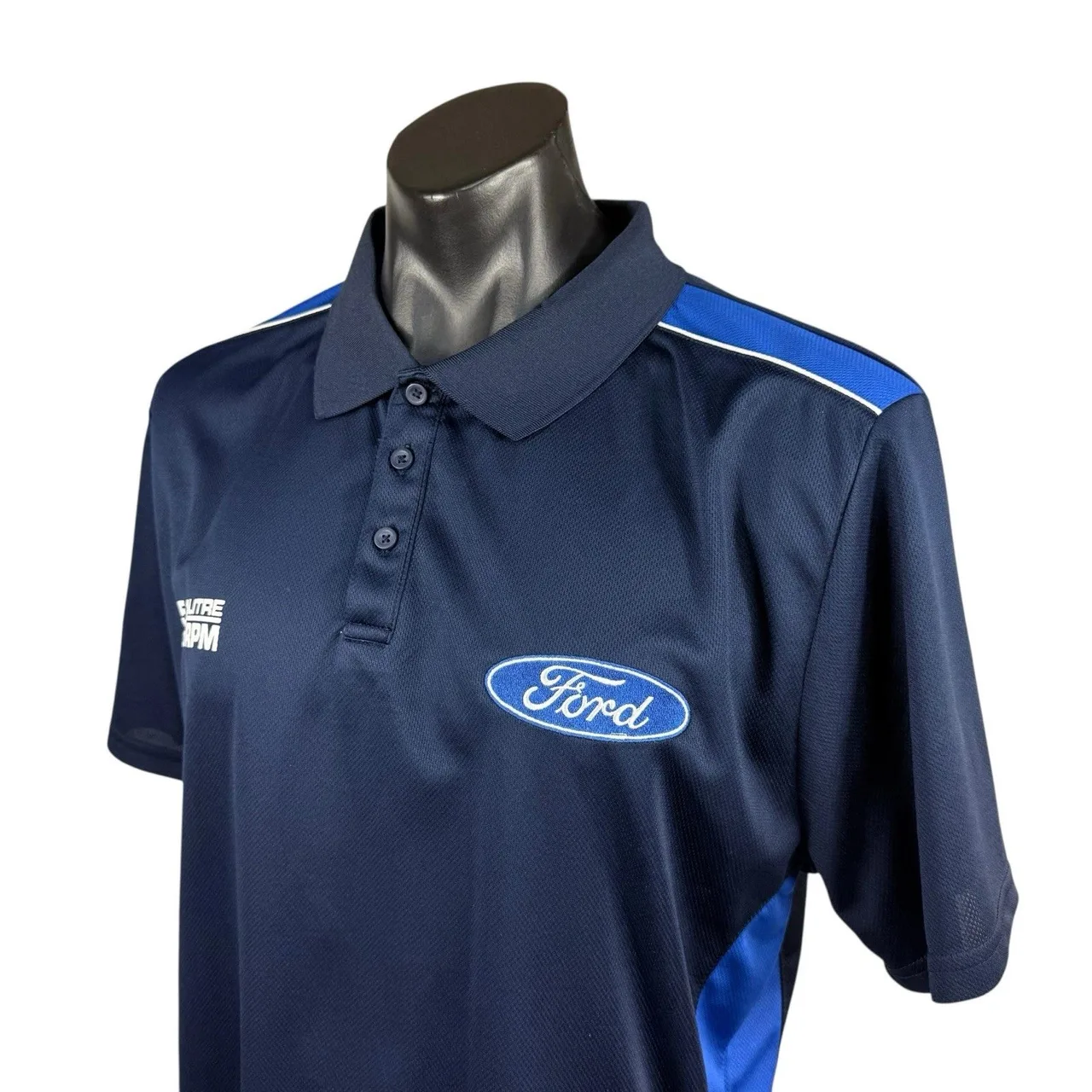 Ford Performance 5.0 Litre 7450RPM Navy Blue Polo Shirt Mens Size 2XL XXL — photo 4