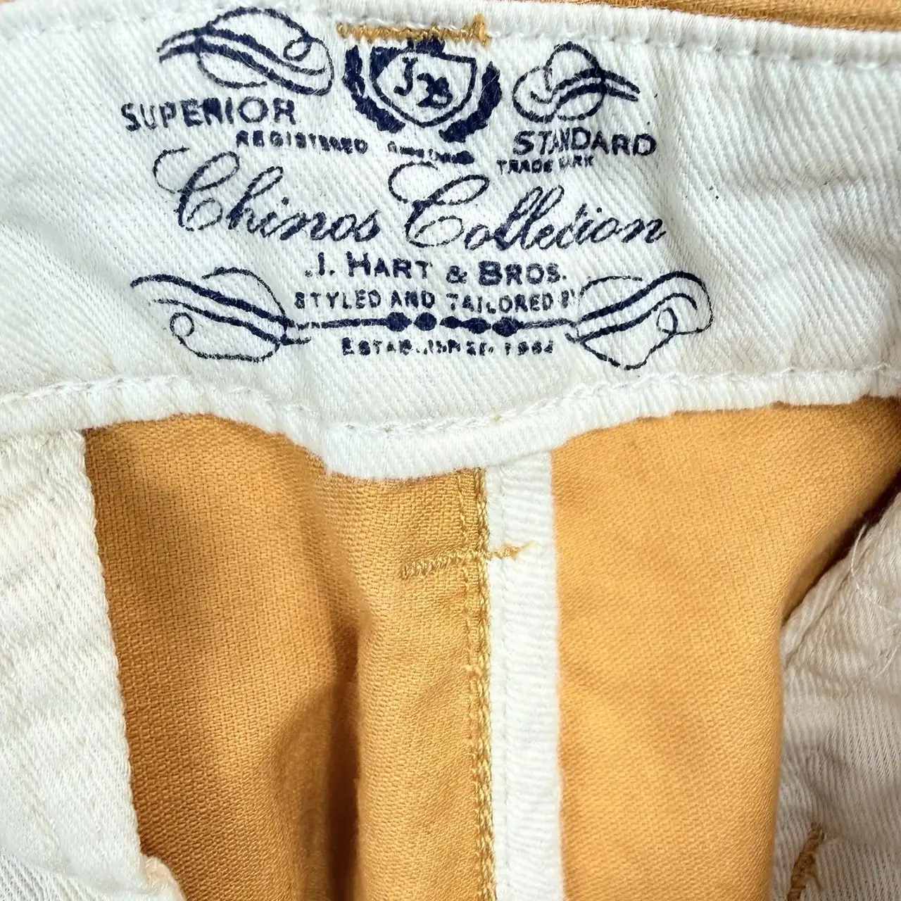 J. Hart & Bros. Chino Collection Pants Men's 38 x 33 Mustard Regular Fit – photo 5