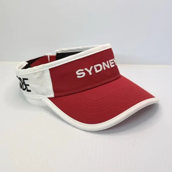 VTG Sydney Swans New Era Adjustable Visor Cap Red White Embroidered AFL Fan Gear