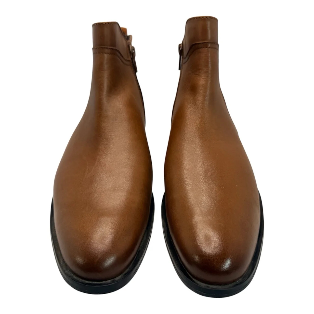 Sandler Jericho Womens Tan Leather Chelsea Boots Size 41 Side Zip Elastic Gusset — photo 2