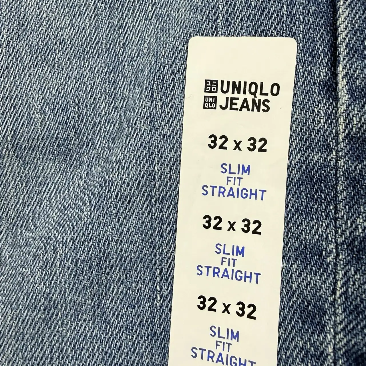 Uniqlo Womens Slim Straight High-Rise Denim Jeans 32x32 Blue Kaihara Fabric NWT – photo 5