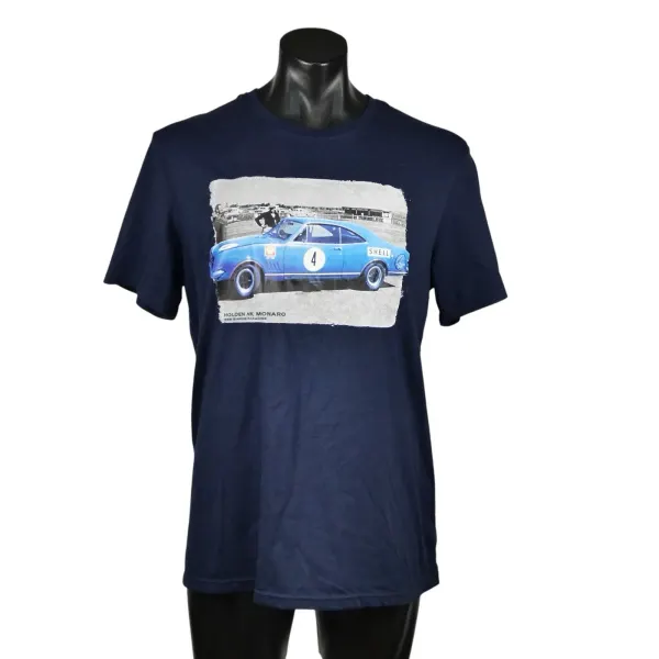 Holden Final Roar HK Monaro T-Shirt Mens Size M-L Navy 1969 Surfers Paradise