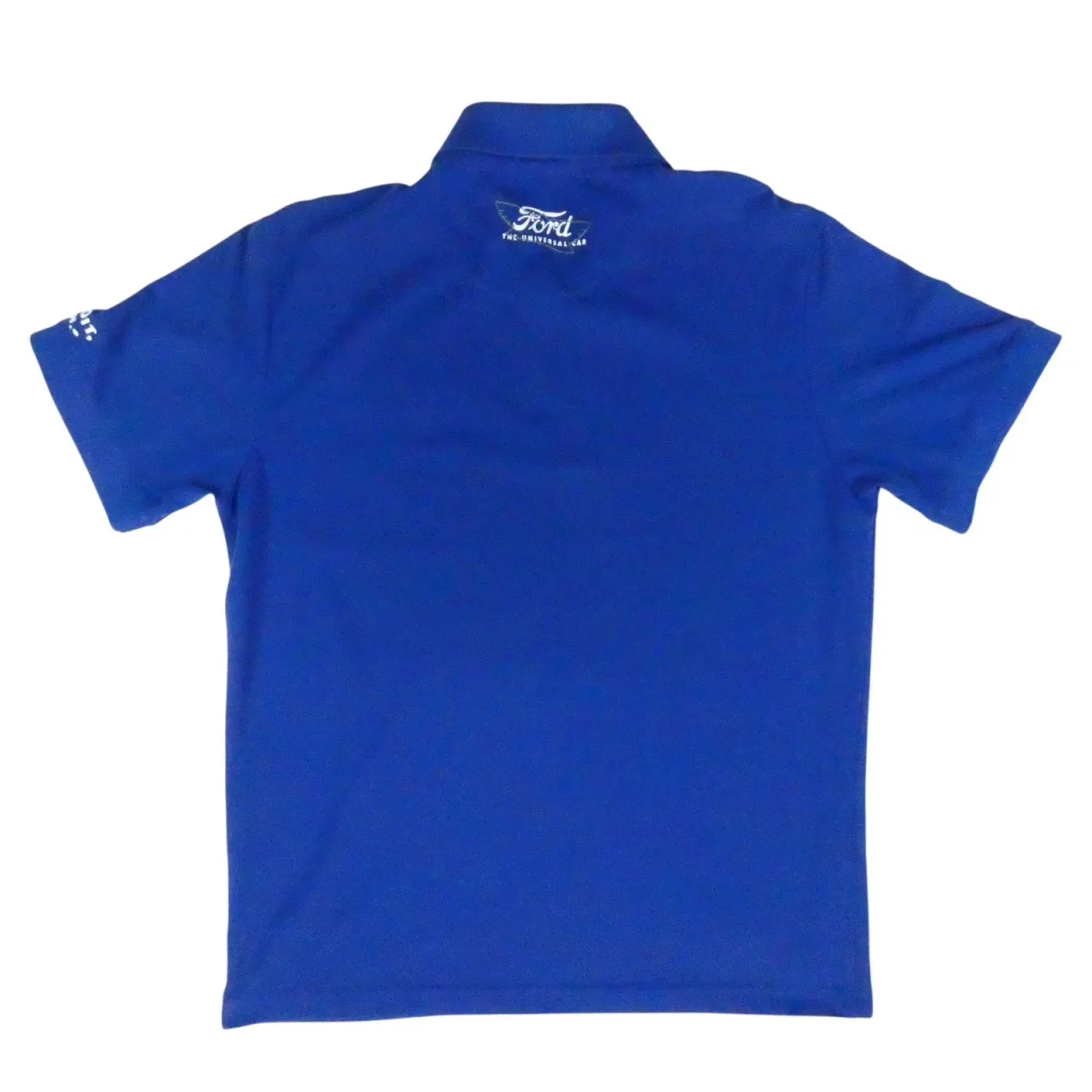 Ford Motor Co Vintage Mens Medium Polo Shirt Royal Blue Graphic Short Sleeve M — photo 2