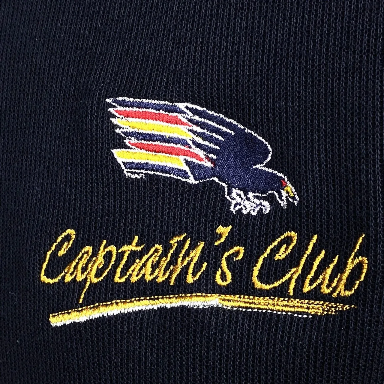 Vintage 90's Adelaide Crows Long Sleeve Knit Polo Shirt Mens L Captains Club — photo 4