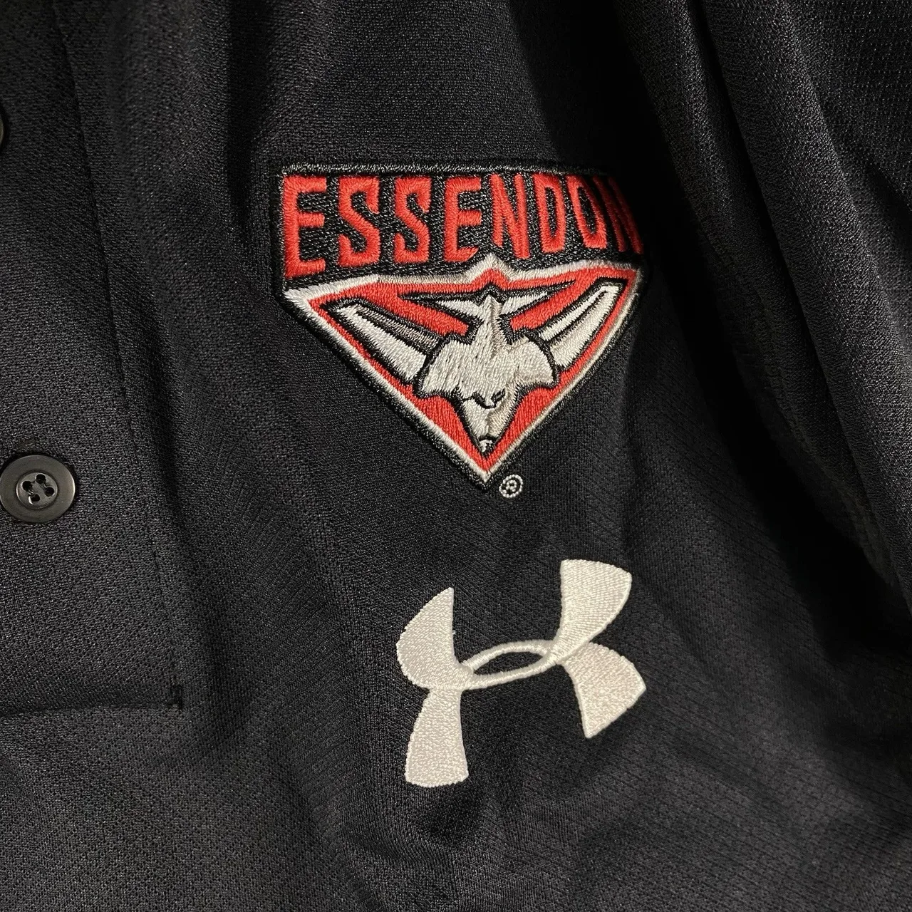 Essendon Bombers Under Armour AFL Polo Shirt Large On Field Training — photo 5