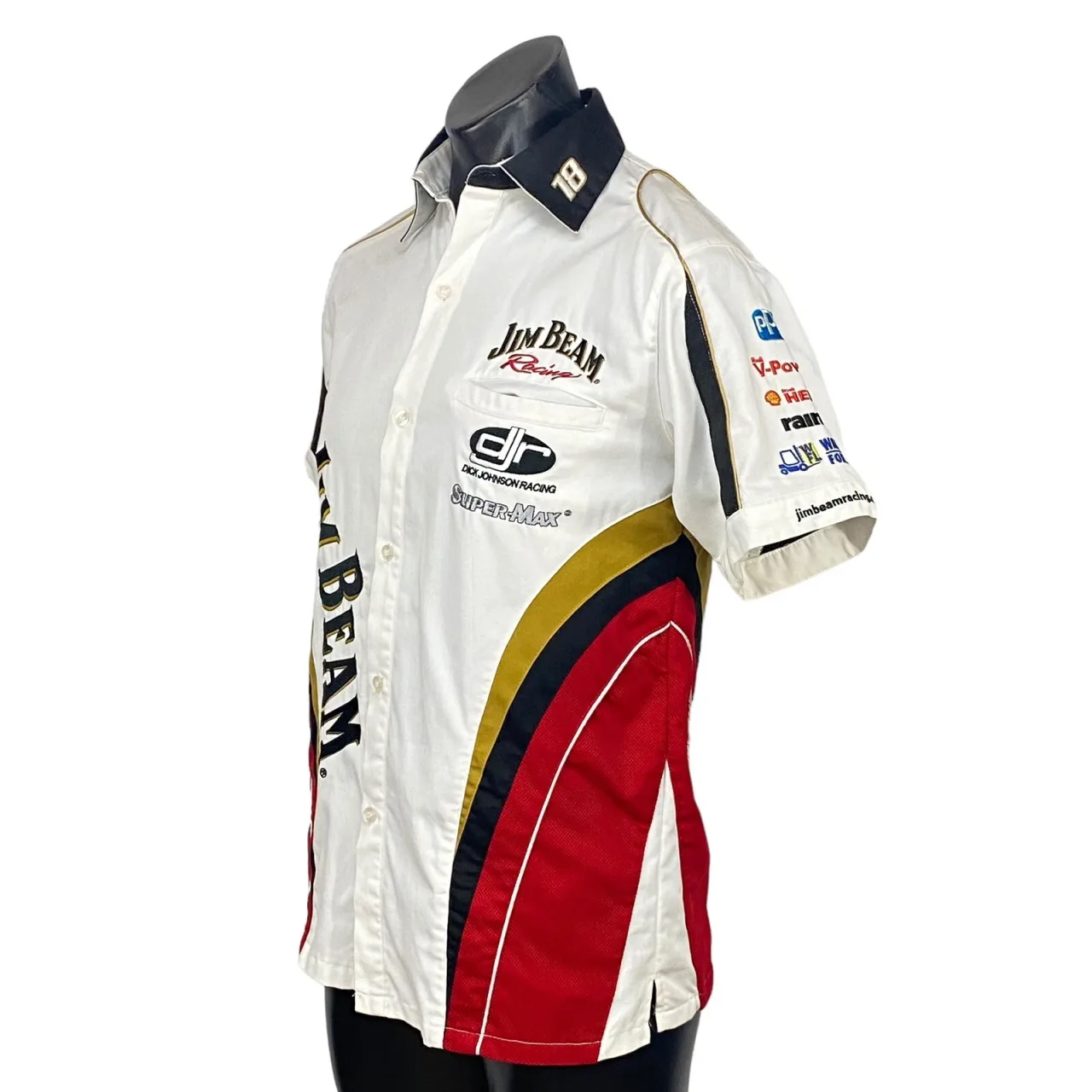 DJR Shell Jim Beam Racing Shirt Dick Johnson White Size XS – photo 9