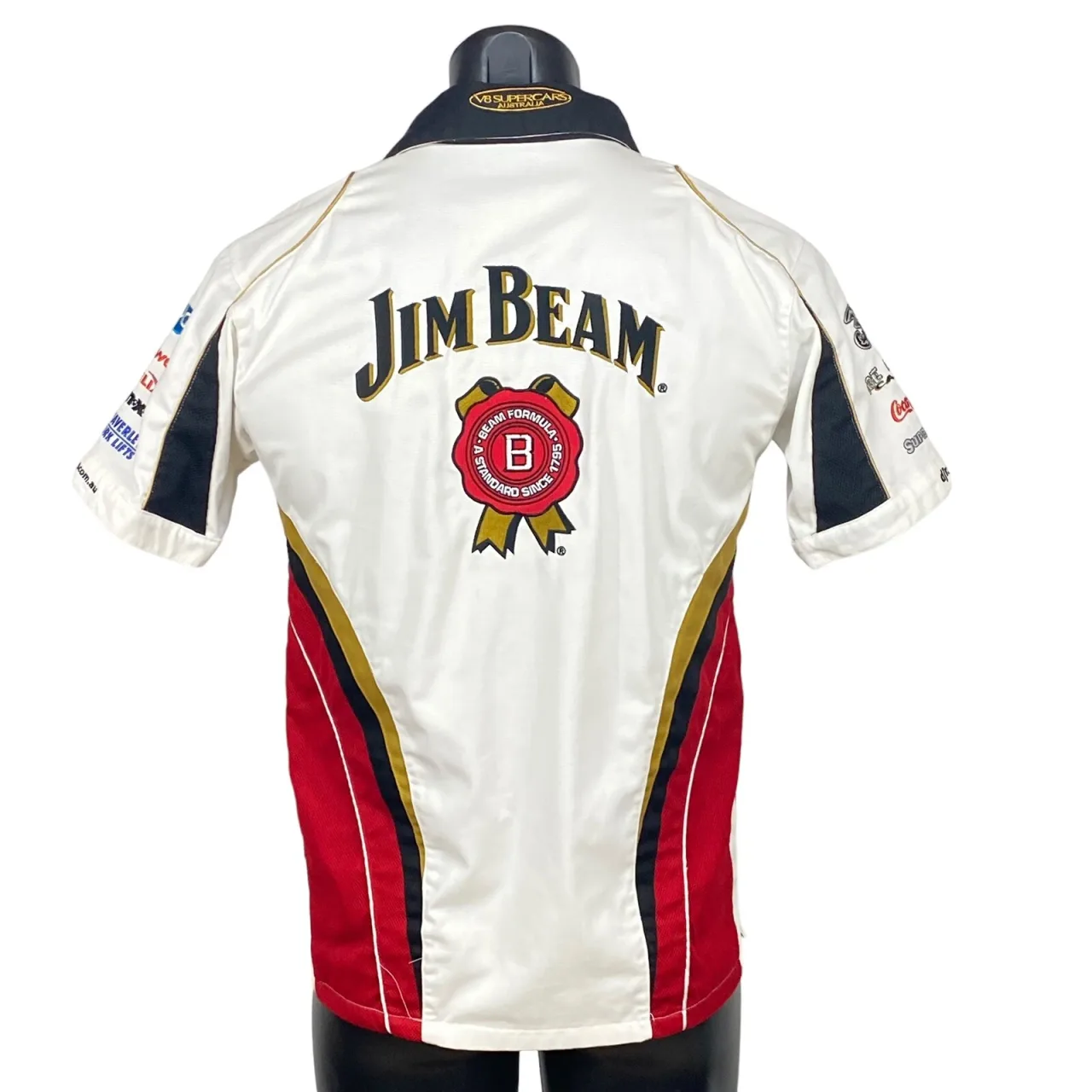 DJR Shell Jim Beam Racing Shirt Dick Johnson White Size XS – photo 2