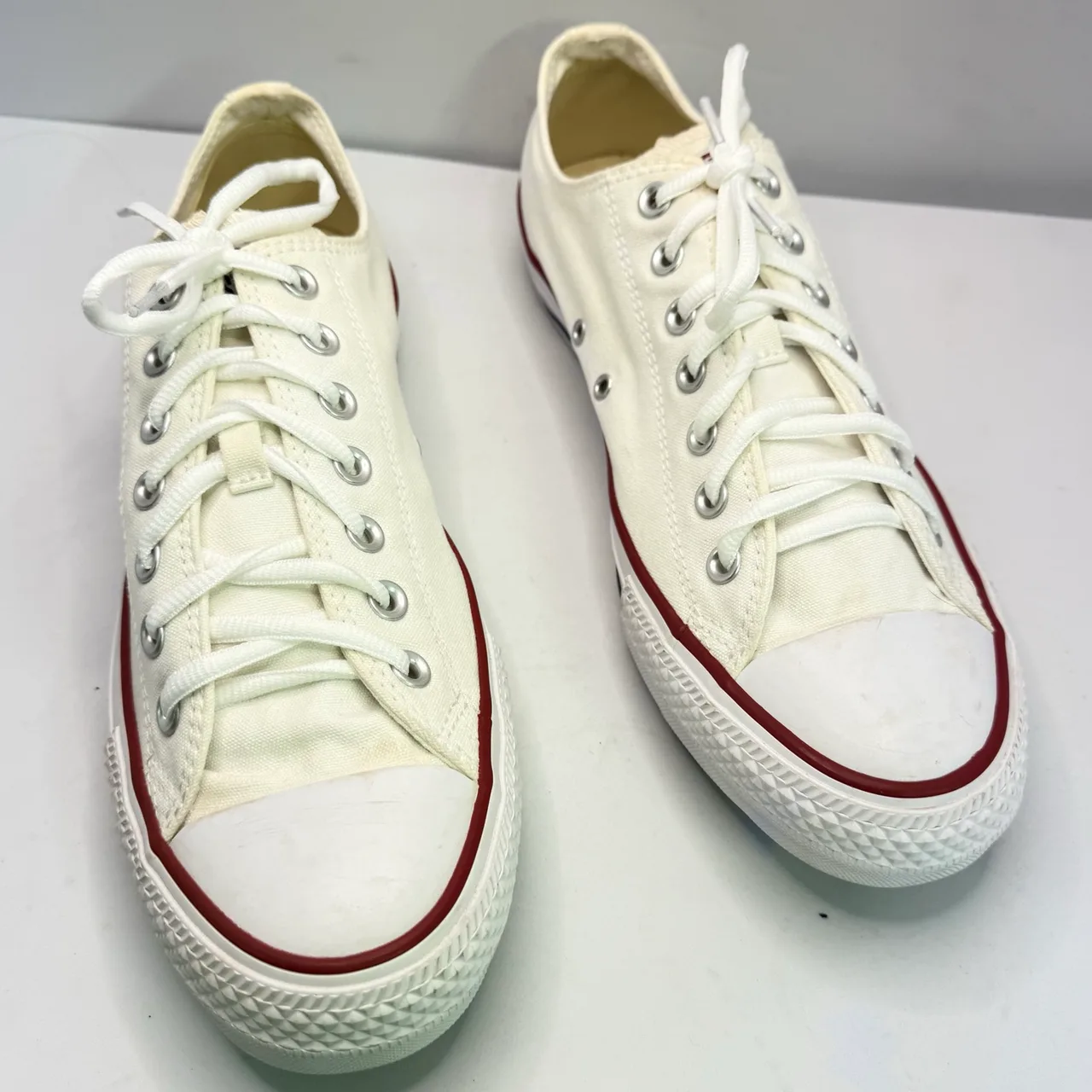 Converse Chuck Taylor All Star Low Top White Canvas Sneakers Unisex US 11/13 — photo 12