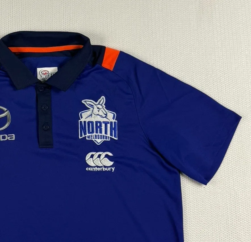 North Melbourne AFL Polo Shirt Large Mens Blue 2018 On-Field Gear Canterbury — photo 5