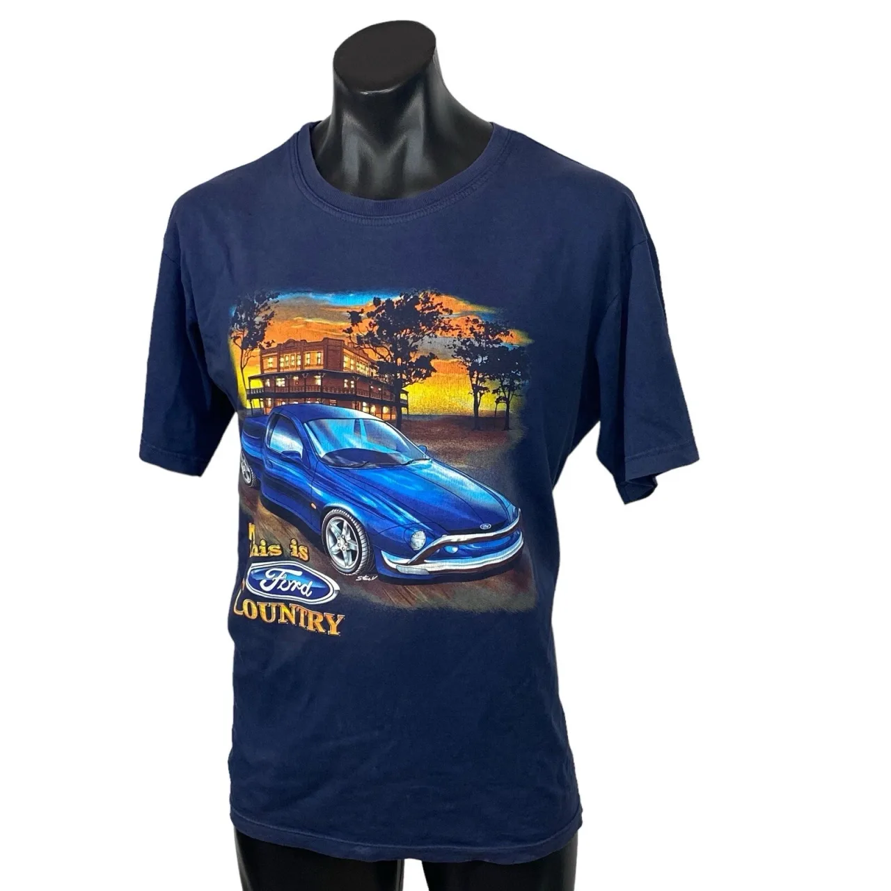 Vintage Ford Country Falcon Ute T Shirt Mens XL Navy Blue This is Ford Country — photo 5