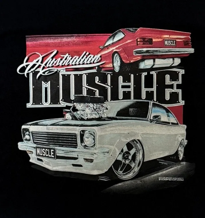 Australian Muscle Car T Shirt Mens Size Large Black Holden Torana LH LX Hatch — photo 3