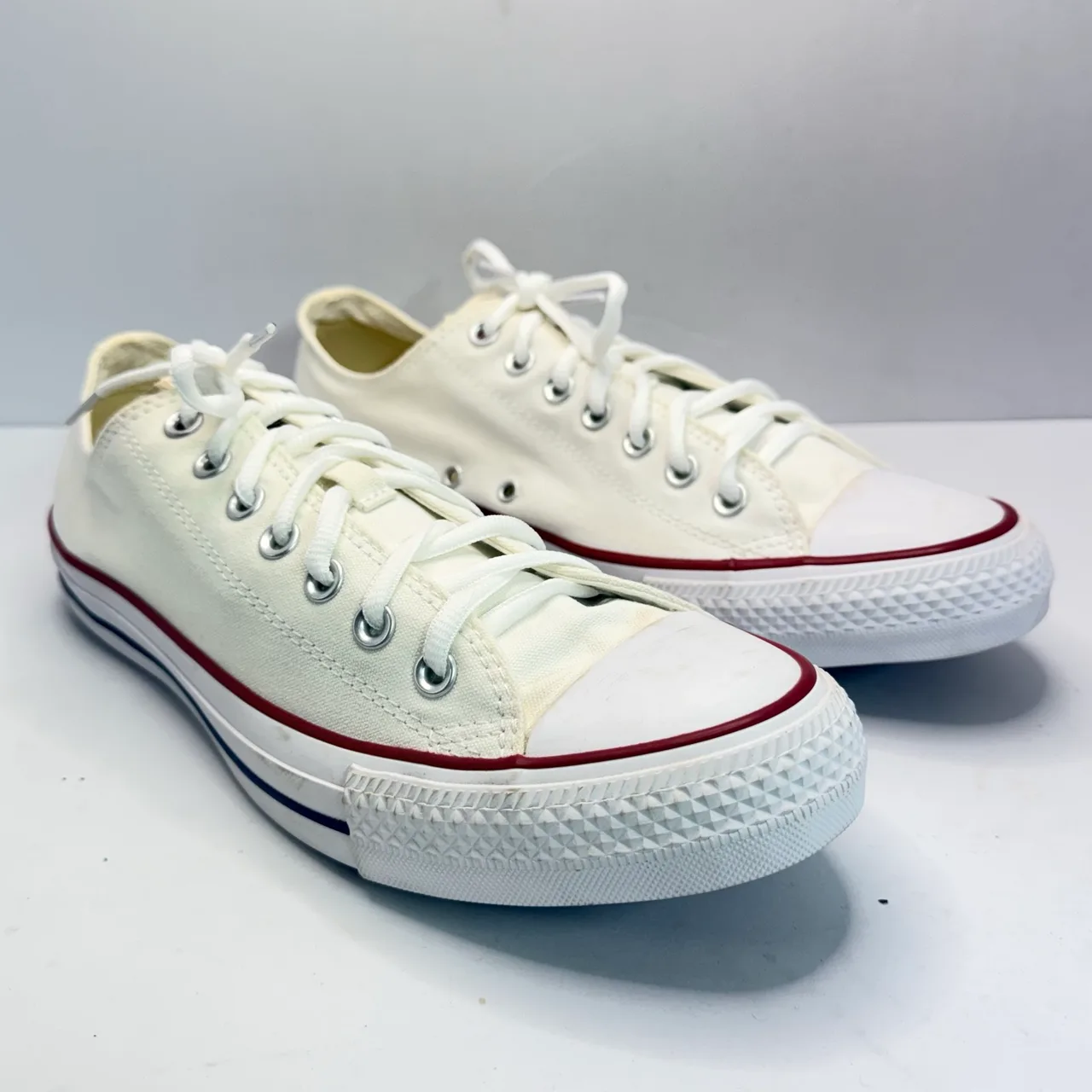 Converse Chuck Taylor All Star Low Top White Canvas Sneakers Unisex US 11/13 — photo 11