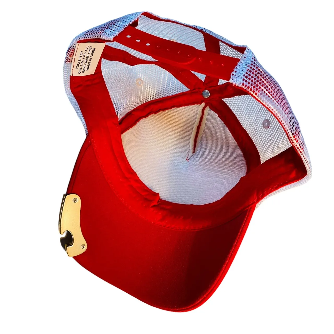 Carlton Draught Beer Caps Bundle Red Trucker Hat With Bottle Opener Embroidered — photo 8