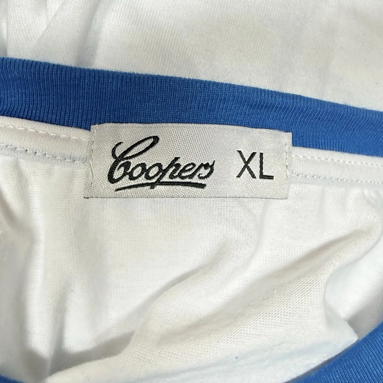 Coopers Brewery Pacific Pale Ale T Shirt Mens XL White Blue Raglan Ringer Tee — photo 8