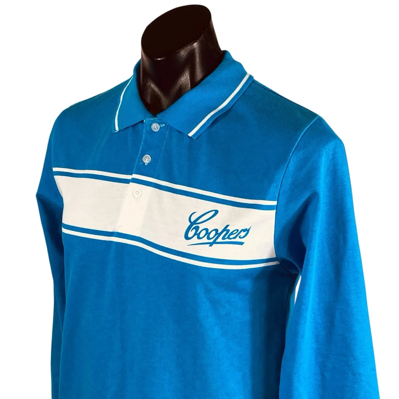 Coopers Brewery Pacific Pale Ale Long Sleeve Polo Shirt Mens S Blue White — photo 8