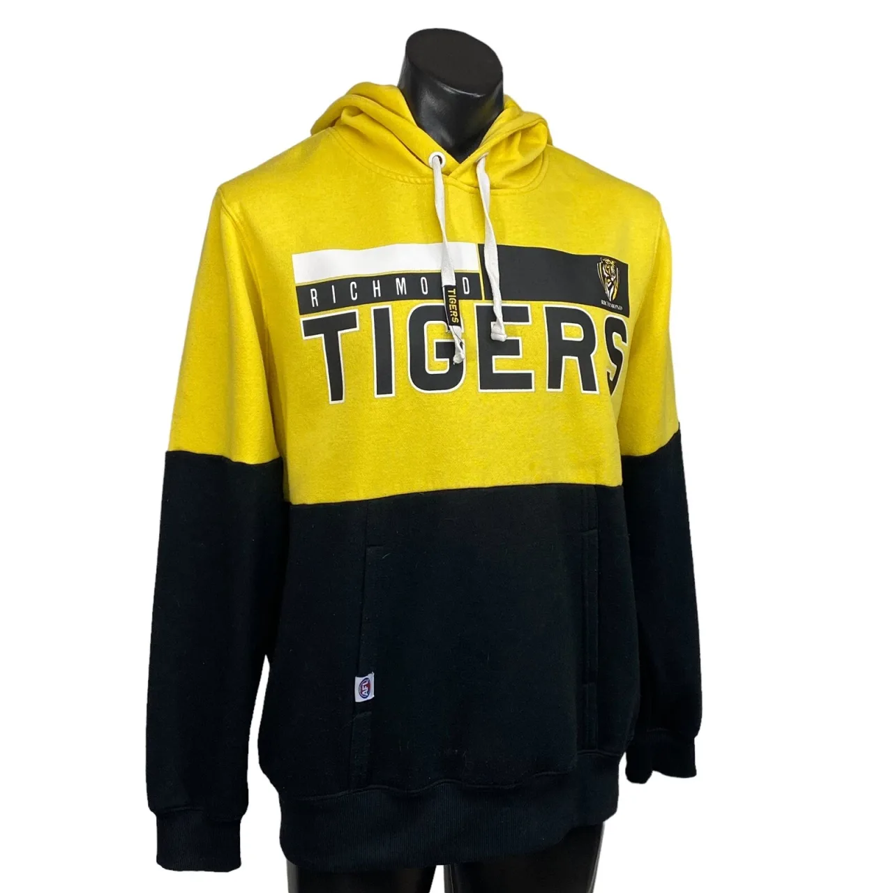 Richmond Tigers AFL Mens Pullover Hoodie Jumper Size 3XL Yellow Black Graphic — photo 4