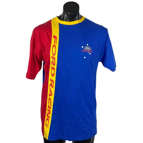 VTG Ford Racing T Shirt Mens Large L Blue Red Yellow Southern Cross V8 Supercars