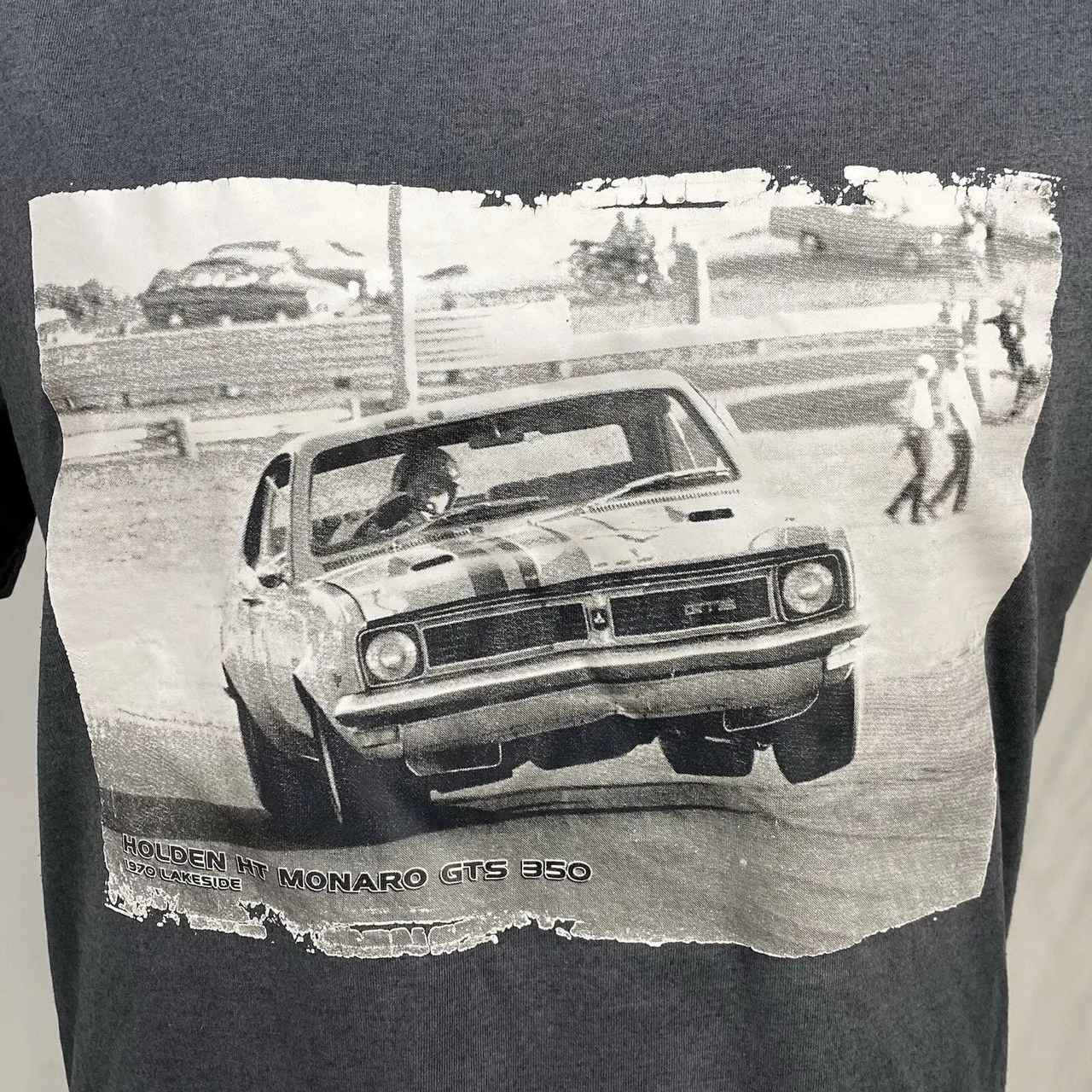 Holden Final Roar T Shirt Mens Large Black HT Monaro GTS 350 1970 Lakeside — photo 3