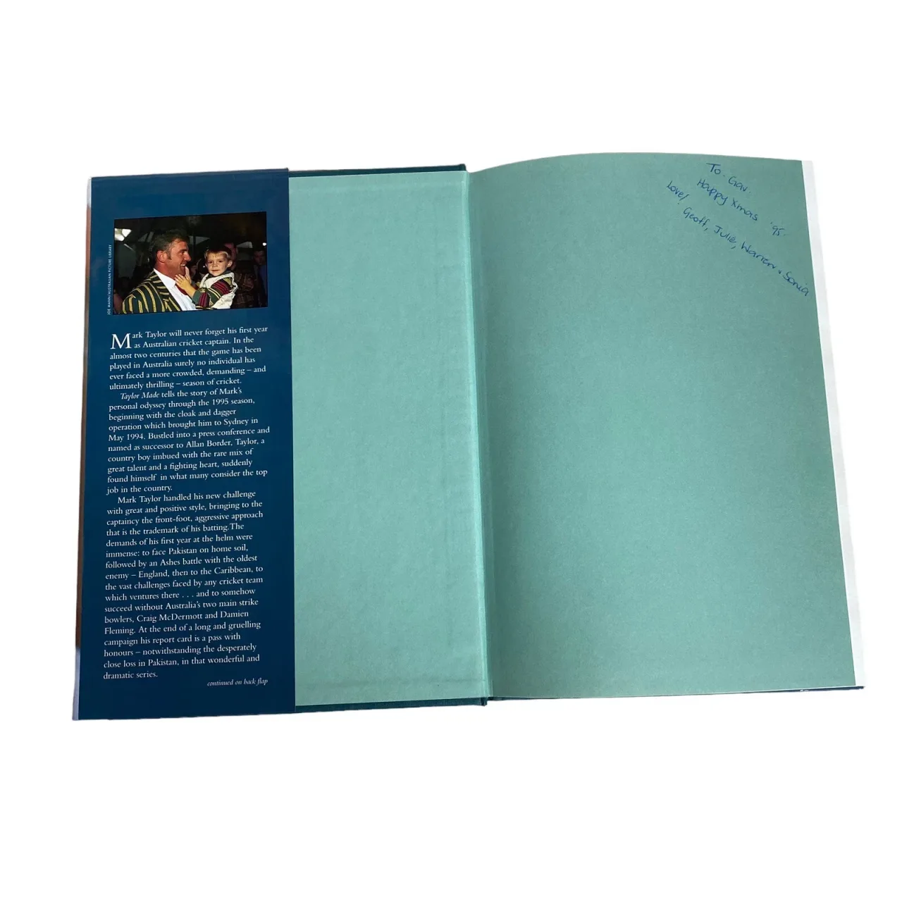 Taylor Made Mark Taylor Hardcover Book 1995 1st Ed Australian Cricket Captain — photo 7