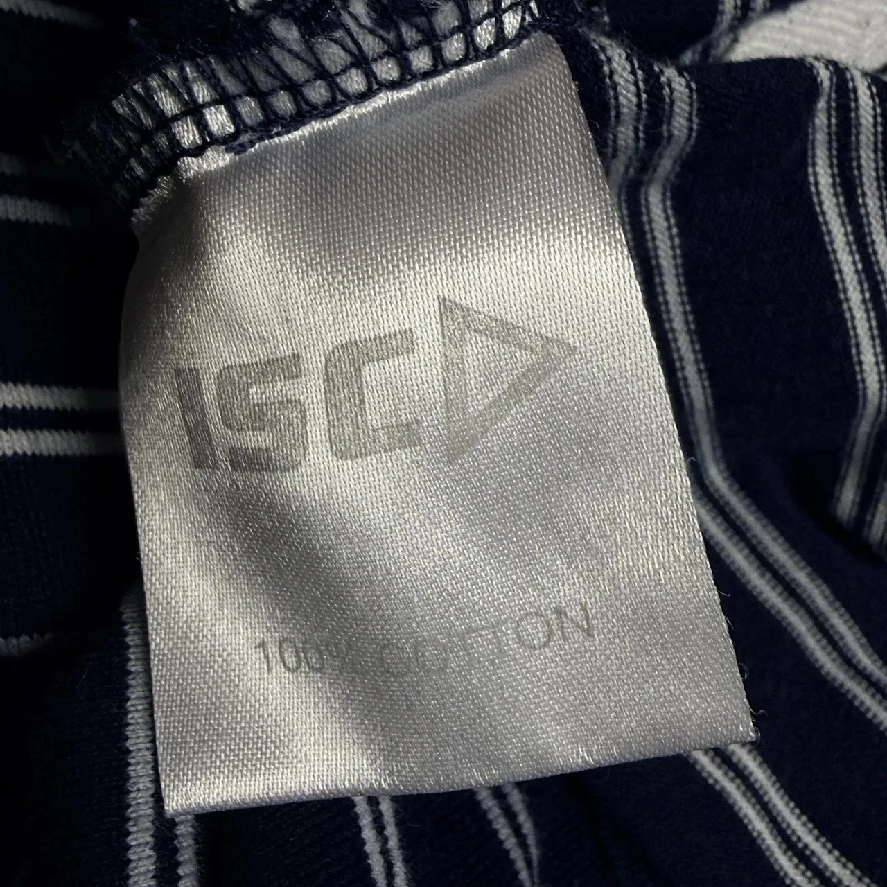 Geelong Cats AFL ISC Onfield Polo Shirt Mens Large Navy Striped Ford Sponsor — photo 9
