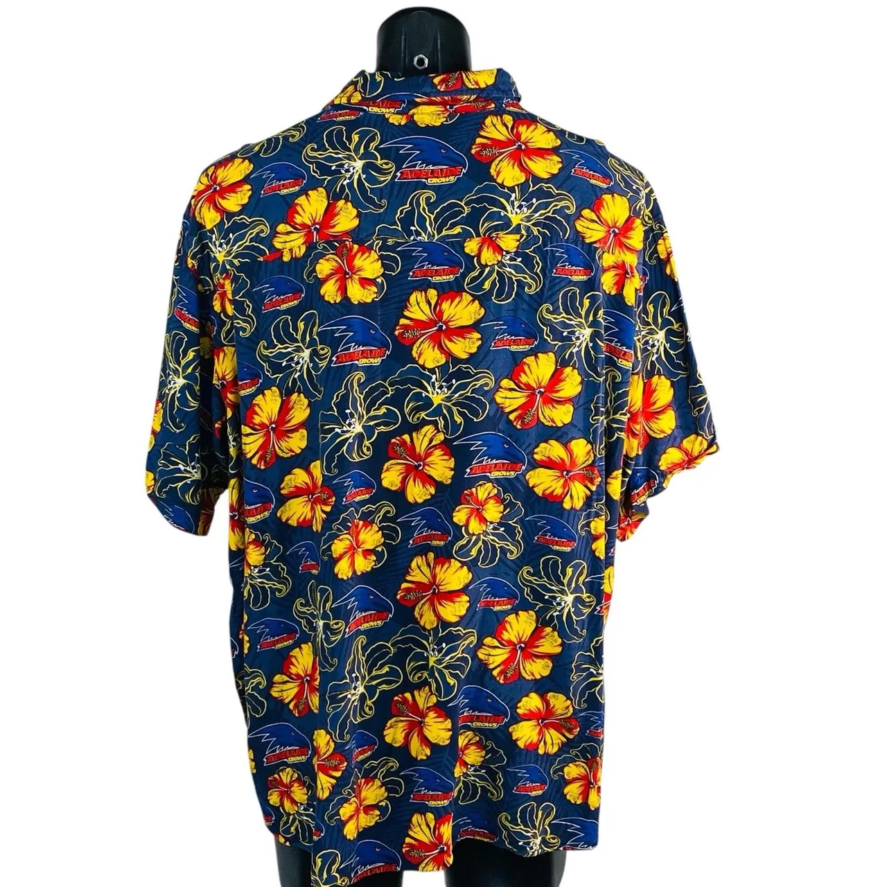 Adelaide Crows AFL Hawaiian Shirt Size 4XL Mens Floral Hawaiian Button Front — photo 2
