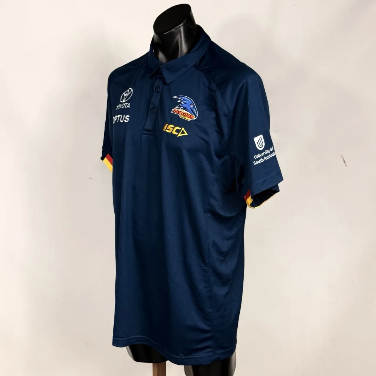 Adelaide Crows AFL Mens Polo Shirt 2XL XXL ISC Media On Field Toyota NWT Navy — photo 9
