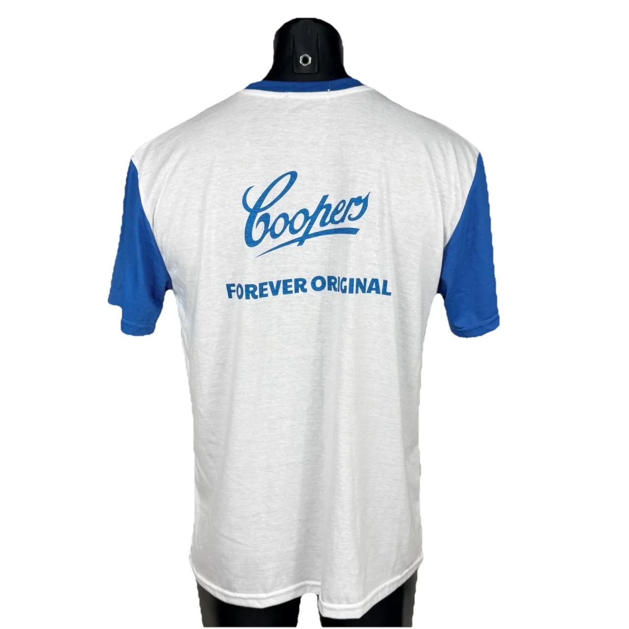 Coopers Brewery Pacific Pale Ale T Shirt Mens XL White Blue Raglan Ringer Tee — photo 2