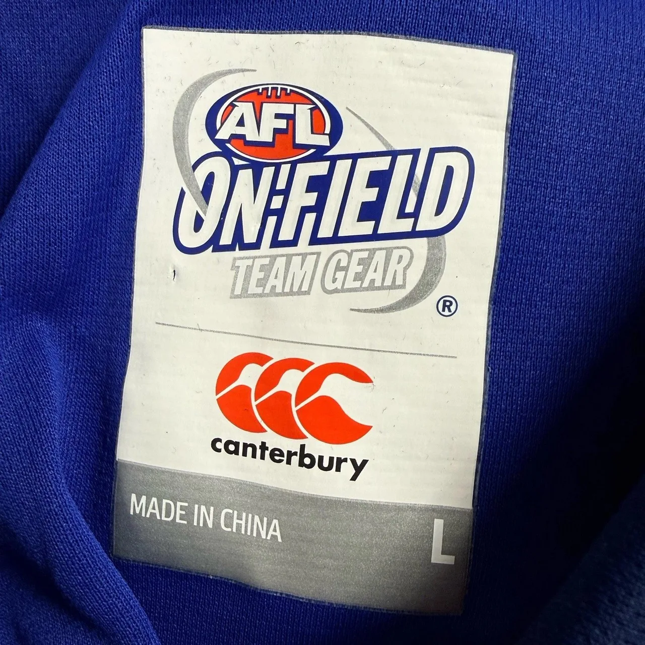 North Melbourne AFL Polo Shirt Large Mens Blue 2018 On-Field Gear Canterbury — photo 4