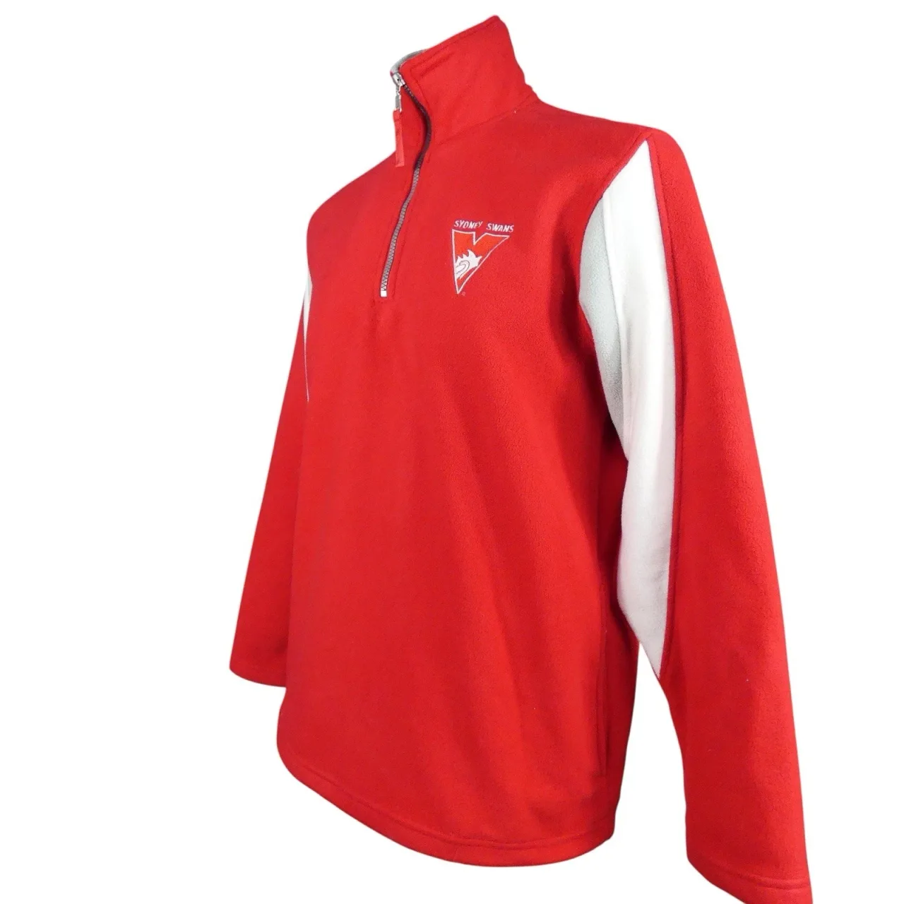 Vintage Sydney Swans AFL Fleece Pullover Sweater Size S Embroidered Logo Red — photo 8