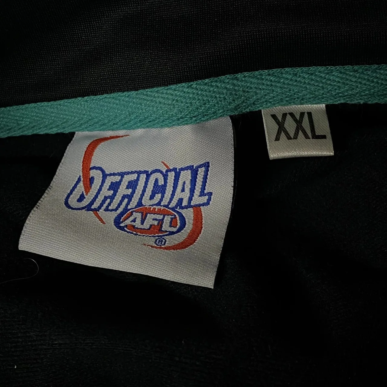 Port Adelaide Power Track Jacket Mens XXL Vintage AFL Full Zip Black Teal — photo 7