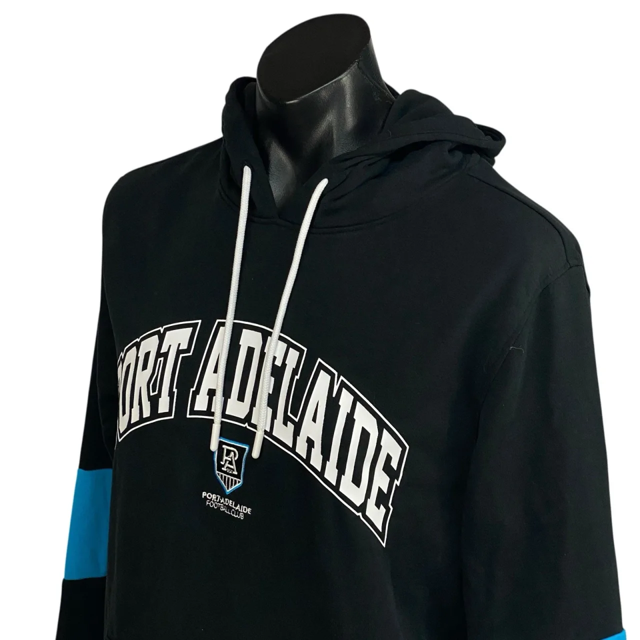 Port Adelaide Power AFL Mens Hoodie Jumper Black Teal Size L Football — photo 4