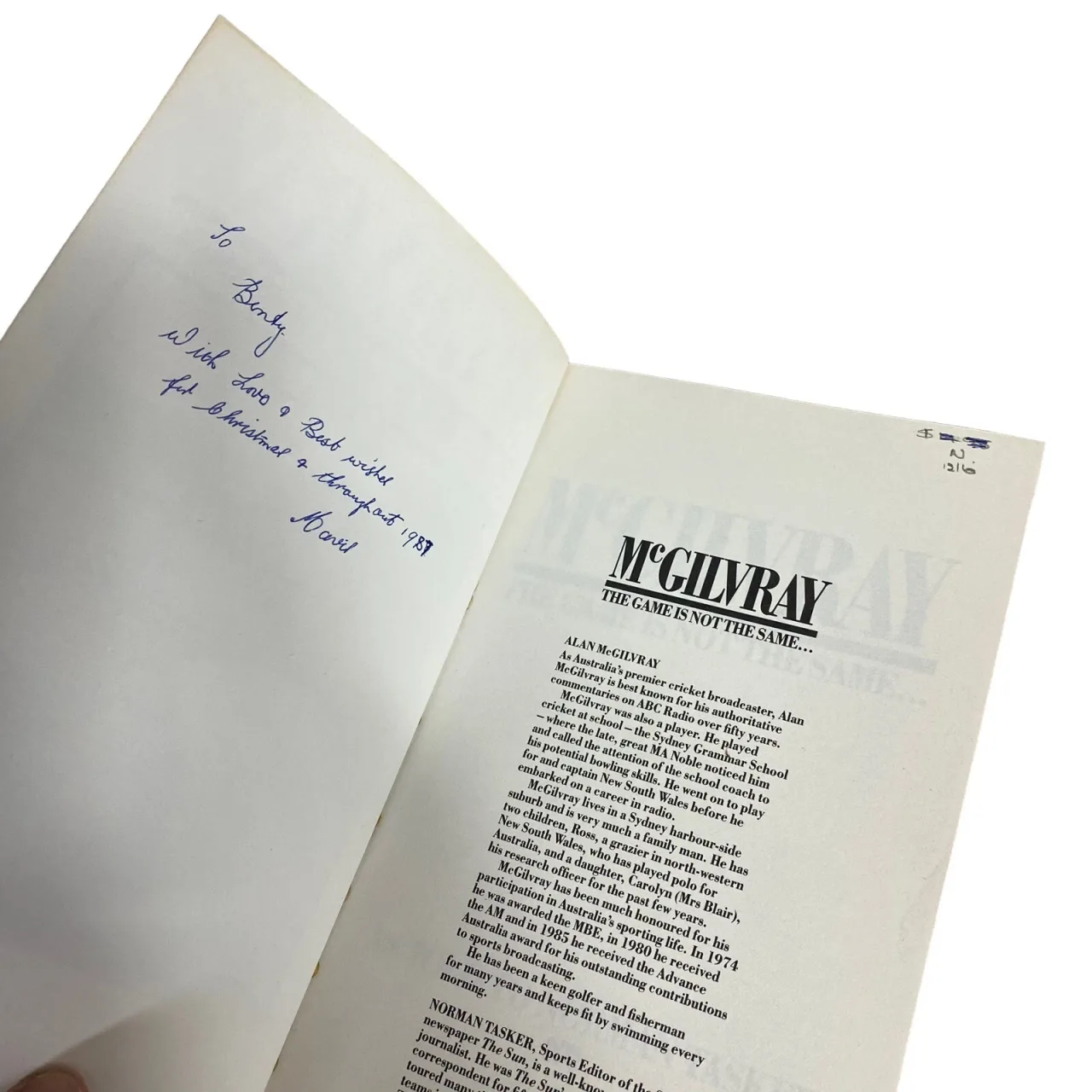 VTG 80s McGilvray The Game Is Not The Same Paperback Book ABC Radio Cricket 1986 — photo 7