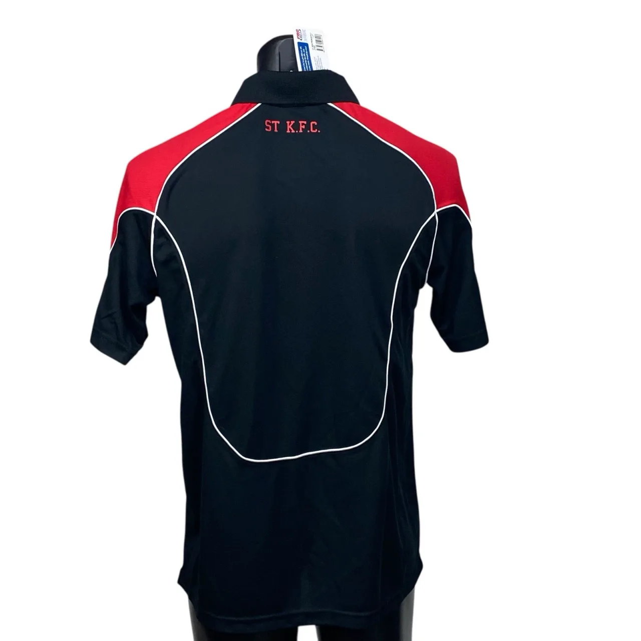 NWT St Kilda Saints AFL Mens Premium Polo Shirt Size M Black Red Pro Star — photo 2