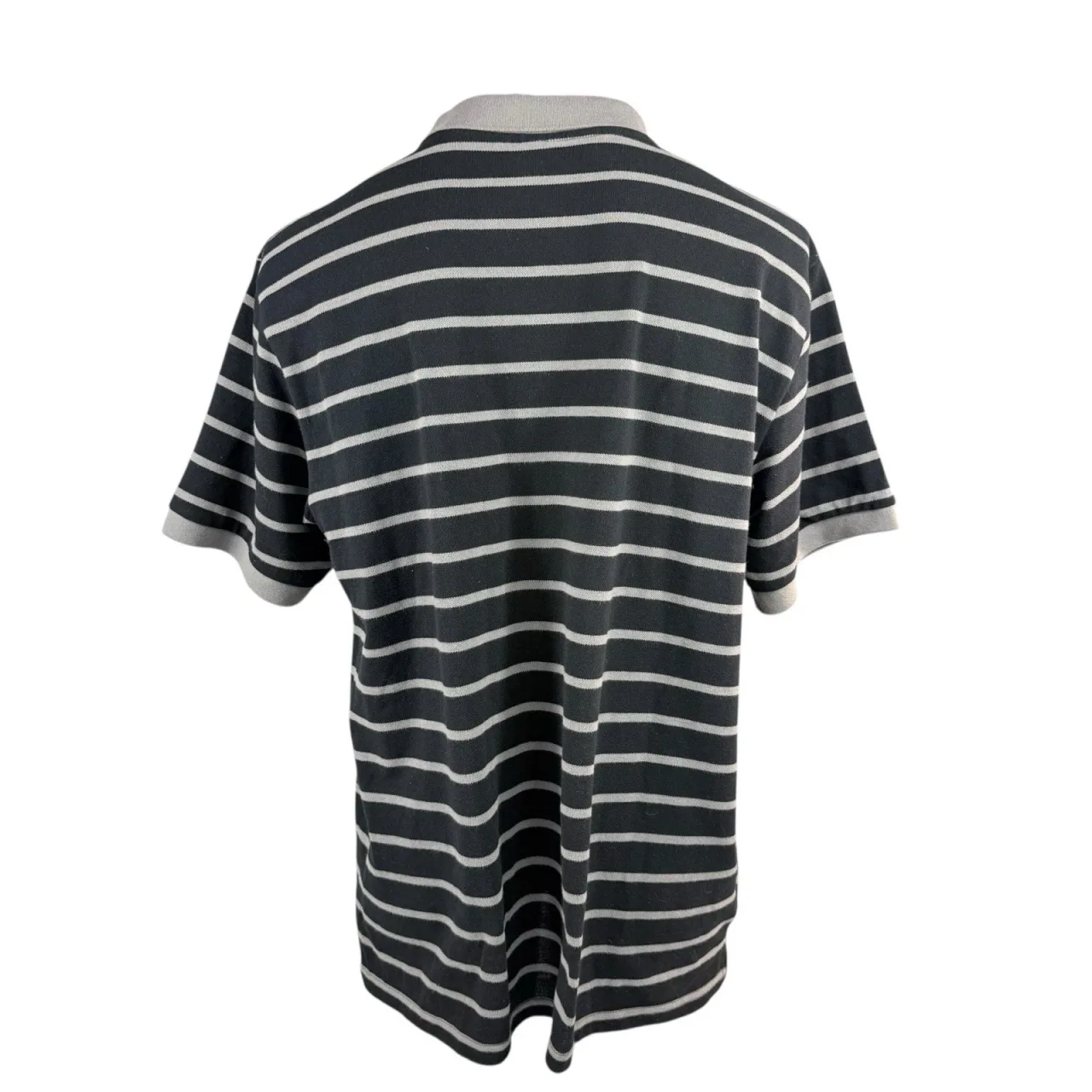 Ford Polo Shirt Mens XL Black Grey Striped Embroidered Oval Logo Muscle Car — photo 2
