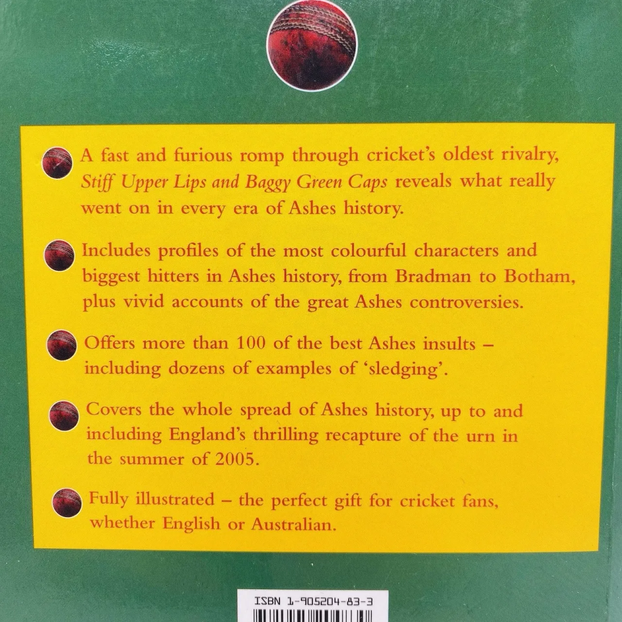Stiff Upper Lips & Baggy Green Caps Simon Briggs Ashes Cricket Sledging PB Book — photo 6