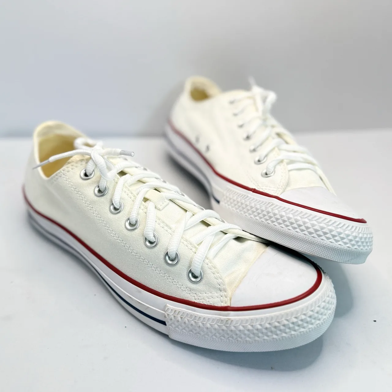 Converse Chuck Taylor All Star Low Top White Canvas Sneakers Unisex US 11/13 — photo 5
