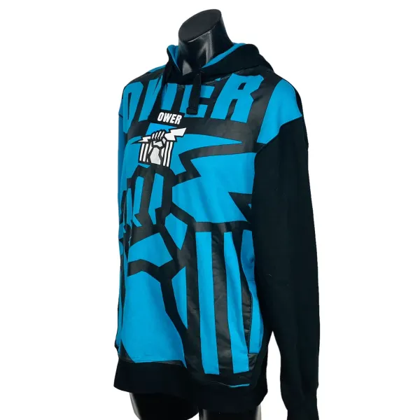 Title: Port Adelaide Power AFL Mens Hoodie Jumper Size XL Teal Black Graphic