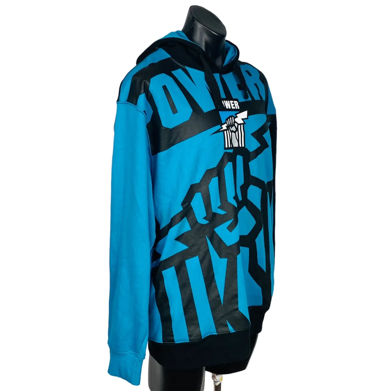 Title:  Port Adelaide Power AFL Mens Hoodie Jumper Size XL Teal Black Graphic — photo 4