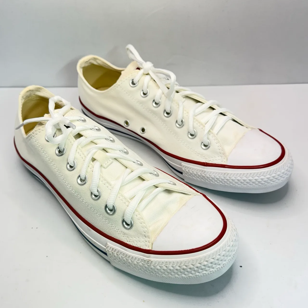 Converse Chuck Taylor All Star Low Top White Canvas Sneakers Unisex US 11/13 — photo 9