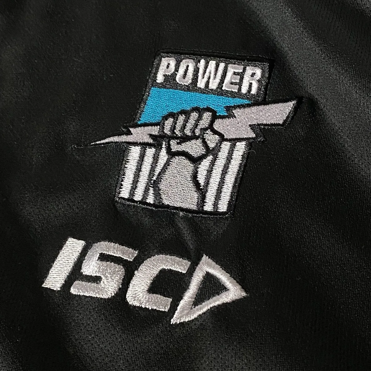 Port Adelaide Power AFL Team Polo Shirt Mens 3XL ISC Oak Plus 1870 Black — photo 4