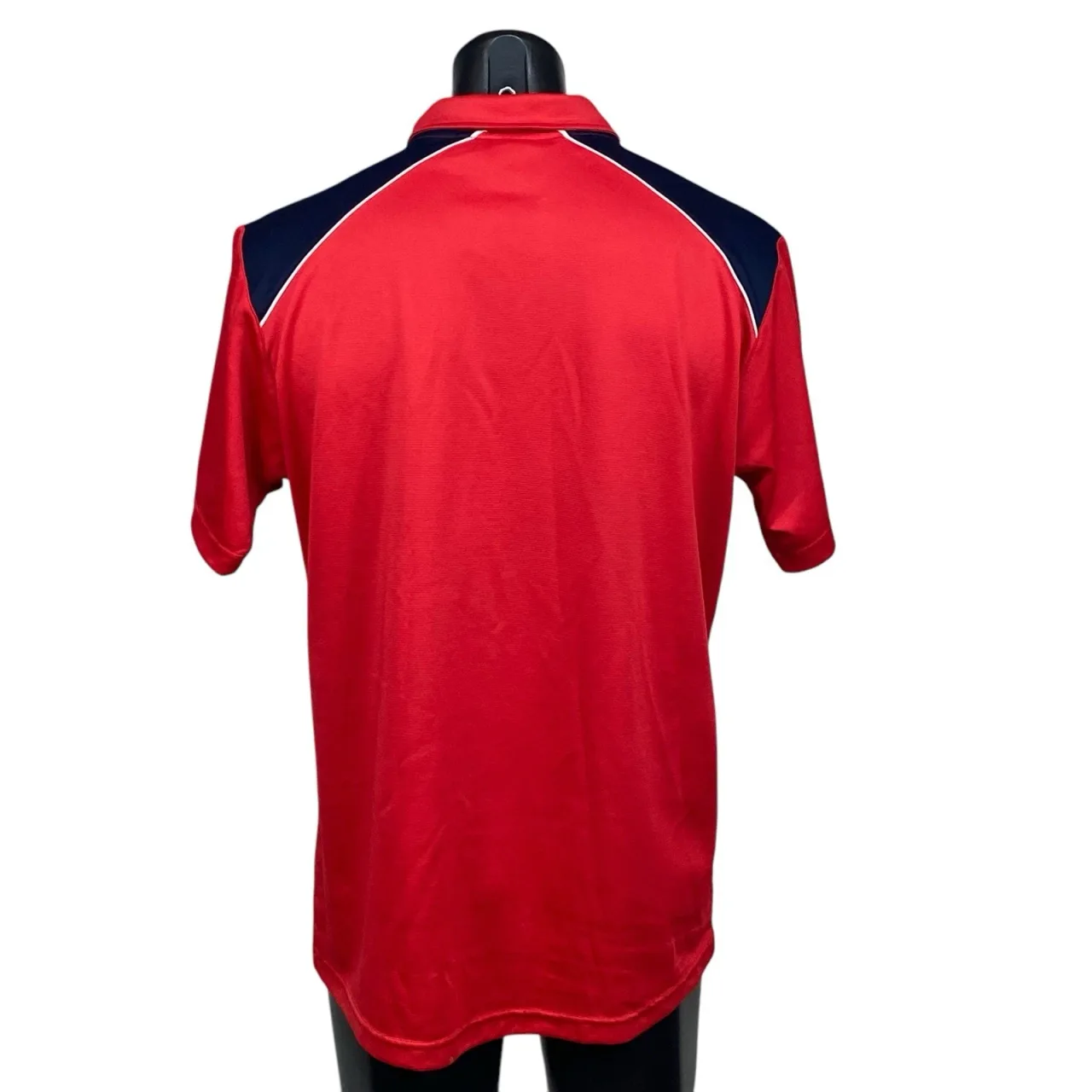 Melbourne Football Club AFL Team Polo Shirt Mens XL Reebok On-Field Red Navy — photo 2