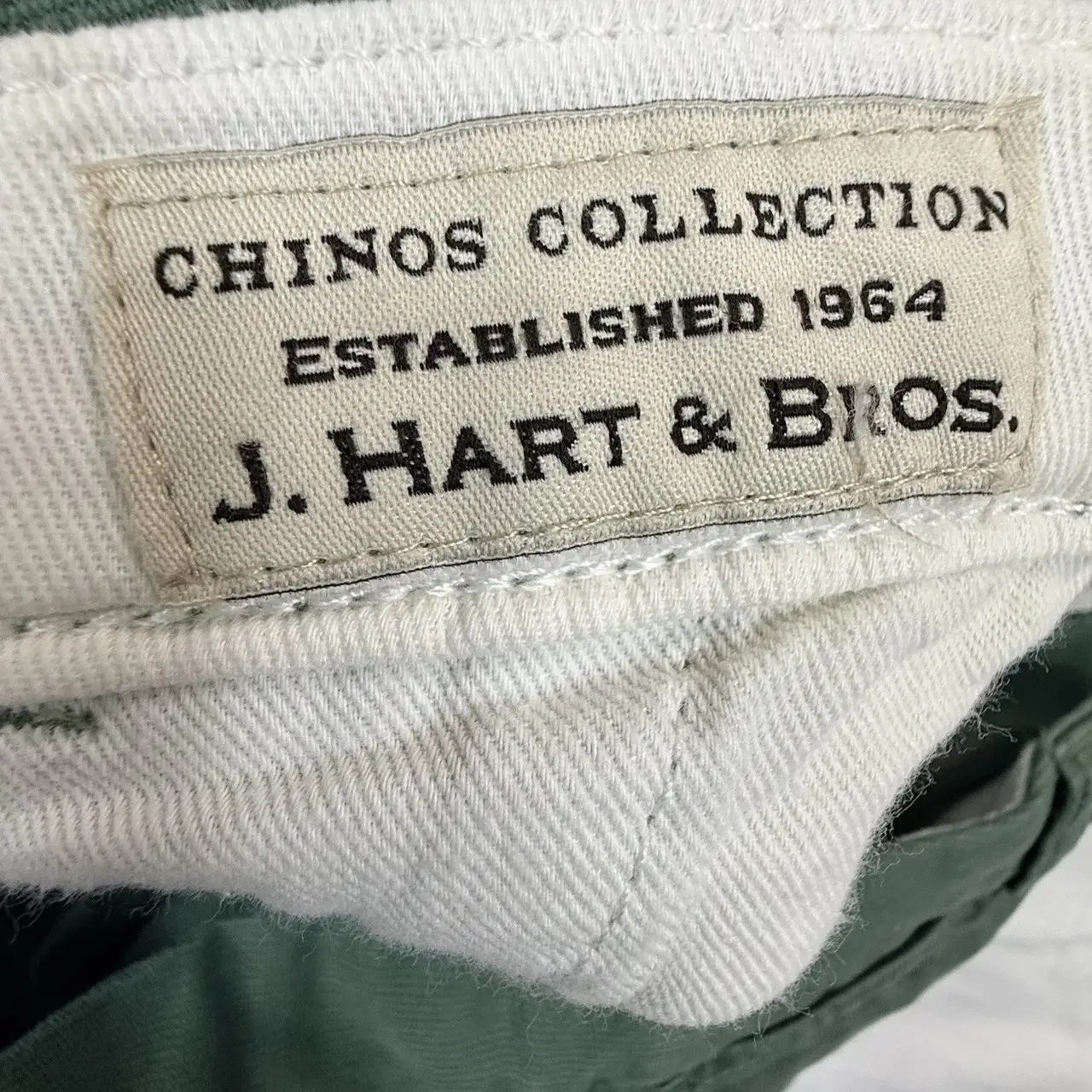 J. Hart & Bros. Chino Collection Pants Men's Size 56 Green Regular Fit Twill – photo 3
